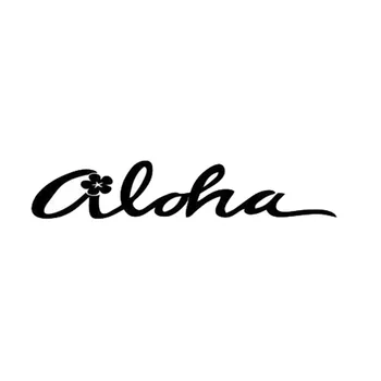 17,8*3.5 СМ АЛОХА Хавайски Стил Стилна Стикер за полагане на автомобила Готини Стикери моделът на Кутията Черен/Сребрист C9-0485