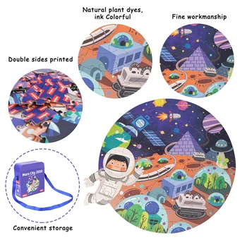 Мини-Изследване На Космоса На Планетата Е Плоска Земя През Цялата Ракета Глобус Пъзел Децата Са Объркани Детски Образователни Играчки За Деца