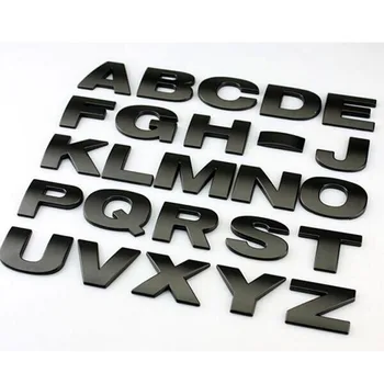 25 мм, Персонални 3D метална Английска низ характер емблемата на Цифров цифра Номер Хром САМ Автомобилна икона с надпис на Лого Автомобилни стикери стил