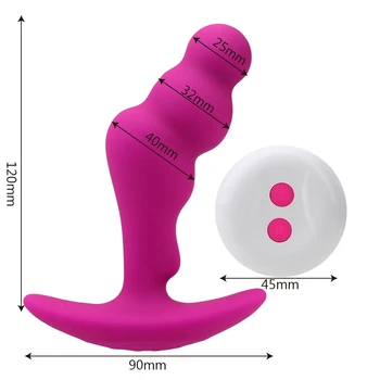 Безжичен Вибратор с Дистанционно Аналната Тапа G Spot Масажор на Простатата Мъжки Мастурбатор Секс играчки за Мъже 10-Степенна Вибратор с аналната тапа