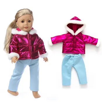 18-инчов стоп-моушън облекло Зелено ски палто за 43 см Бебешки дрехи за новородени кукли Бебешко яке за кукли Bebe Born