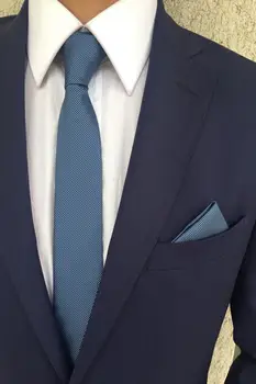 Нова Мода Светло Синьо Прост Вратовръзка и Джоб Носна Кърпа Набор от Сватбени, Бизнес Костюми, Аксесоари, Сувенири Бърза И Безплатна Доставка