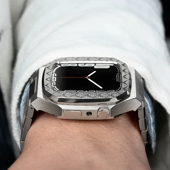 Защитен калъф от неръждаема стомана за Apple Watch Fit 4/5/6/SE/7 44 mm/41 мм/45 мм