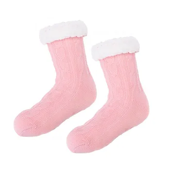 Вълнени зимни чорапи Дамски дебели топли домашни чорапи на пода Чехли Мъжки нескользящие чорапи за краката Топли чорапи за сняг Calcetines Mujer