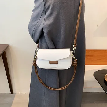 Есенен Хит Цветове Ежедневни Проста чанта 2021 Нова мода Универсална Дамски Луксозна висококачествена чанта на едно рамо в западен стил