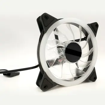 Най-новият 120 мм Корпус на компютъра, за PC Fan Cooler Регулируема Скорост на Въртене на вентилаторите, Led 12 см Тъпо Фен Цветна Лампа Тъпо Хладен RGB Охлаждане