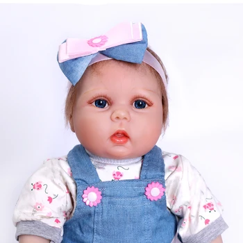 55 См Възстановената Кукла-Бебе Силиконова Кукла в реалния Живот Играчки за кукли от памук Моделиране на Тялото Кукли за Деца за Момичета Коледен подарък