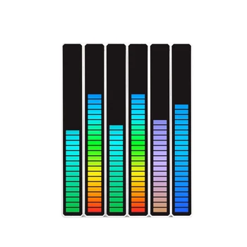 RGB С Гласово Звукосниматель Ритъм на Светлината Творчески LED Цветни Контрол на Звука Околния лампа с 32-битов Индикатор за нивото на музика