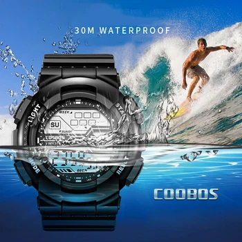 Мъжки спортни цифров часовник Военни led Светлинен Водоустойчив мъжки часовник 2020 Тенденция Мъжки Ежедневни гумени часовници reloj de hombre