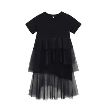 2021 Нова Марка Летни рокли за момичета Модни дрехи за момичета Рокля на принцеса Детска дългата тениска Костюм от памук, Детски дрехи