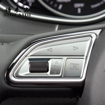 Стайлинг на автомобили Atuo бутони за превключване на волана Покритие на Капака дограма етикети за Audi A6 A7 C7 S6 S7 RS6 RS7 Аксесоари за интериора