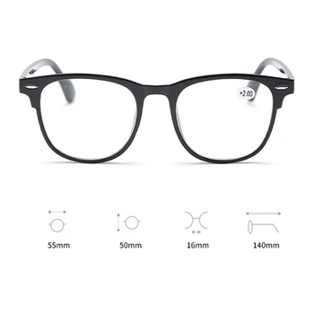 Очила За Четене В Кръгла Рамка с Диоптрией +1.0 +1.5 +2.0 +2.5 +3.0 +3.5 +4.0 Компютърни Очила за старческо Очила За жени, За мъже, Унисекс