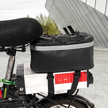 Чанта за багажник на велосипеда 7Л Велосипедна водоустойчива чанта за каране на Велосипед багажник с Голям Капацитет Водоустойчива чанта за съхранение на багаж на задната седалка на Мотора