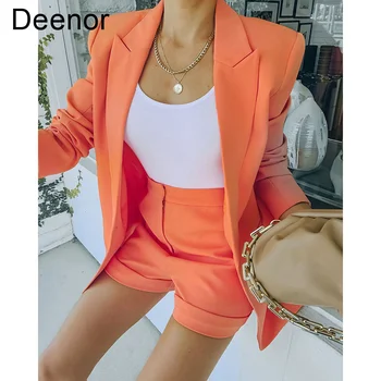 Deenor Годишен женски яке на една пуговице с дълъг Ръкав на Горно облекло е Шик Свободен Пролетен костюм Ol Femme 2021 Женски блейзър