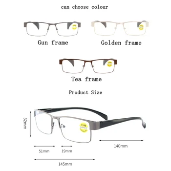 Очила за четене с Анти-Синя светлина Метални Очила в пълна рамка Марка дизайнер HD Недалновидни Очила +1.0+1.5+2.0+2.5+3.0+3.5+4.0