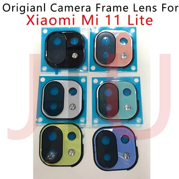 Оригинална Капачка За Обектива Стъклена Камера За Задно Виждане С Притежателя На Рамка Със Стикер На Резервни Части За Xiaomi Mi 11 Lite
