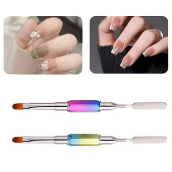 Удължаване на ноктите Дръжка на Четка за Рисуване Акрил UV-гел Стъргало За изграждане на нокти Цветна Писалка за Маникюр САМ Художествен Инструмент за нокти