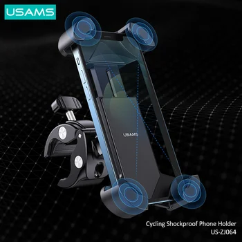 USAMS Универсален Супер Клип на Притежателя на Телефона За Велосипед, Мотоциклет Велосипед Колоездене устойчив на удари Скоба за Телефон за iPhone 13 11 12 Pro Max