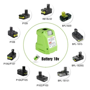 Адаптер батерии За Ryobi 18 В ЕДИН+ Литиева Батерия Двойно Зарядно устройство от USB с led Подсветка Захранване DIY Инструменти (без батерия)