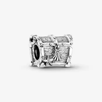Нов Оригинален 925 Стерлинги Сребърни Мъниста Съкровище Чар и Интересите на Пандора Гривна Колие направи си САМ Дамски Бижута