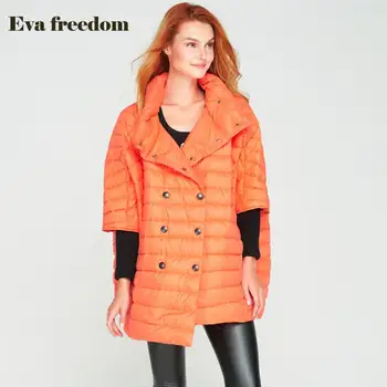 2020 Зимата свободен стил на добро качество на 90% вече палто от патешко пух жена с ръкави прилеп двубортное топло пуховое палто wq184 совалка