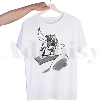 Grandizer Японски робот Аниме Голдорак Голдрейк Мъжка тениска с къс ръкав Забавна тениска Harajuku Върховете Мъжка тениска Градинска облекло